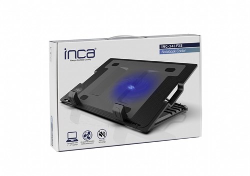 Inca Ergonomik Laptop Soğutucu Siyah INC-341FXS