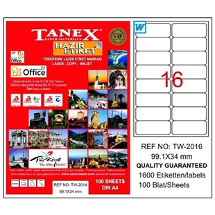Tanex laser etiket 99.1x34 tw-2016