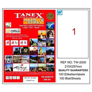 Tanex laser etiket 210x297 tw-2000
