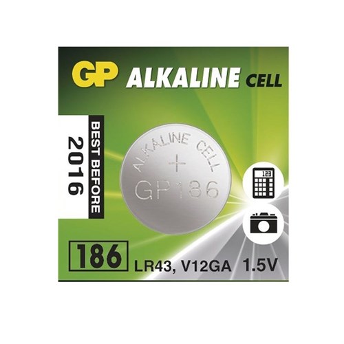 Gp Düğme Pil 1.5 Volt Lr43 Alkalin 186/V12GA