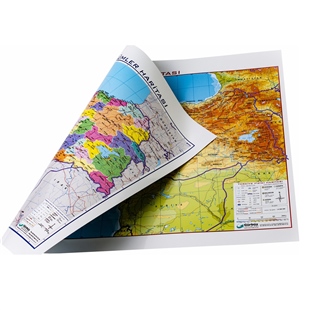 Gürbüz türkiye fiziki+siyasi harita 70x100 21012