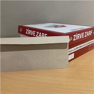 Zirve Diplomat Zarf - Kraft Kağıt 10.5x24 cm 90 Gr