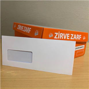 Zirve Diplomat Zarf - Kraft Kağıt Pencereli 10.5x24 cm 90 Gr